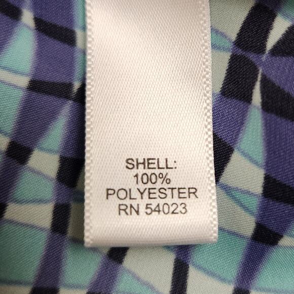 Banana Republic Blouse Womens Size 4P Halter Style Geometric Print Top - Picture 12 of 14